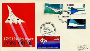 1969 Concorde FDC with Filton FDI postmark and doubled with 1989 20th ann. Blagnac special