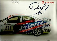 David Leslie signed large photo of Nissan Primera touring car. Couple of creases but not affecting