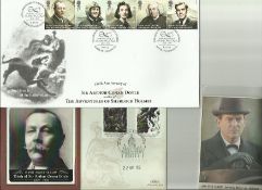 Sherlock Holmes collection, consisting of 8 unsigned FDC?s. One b/w photo of Jeremy Brett and