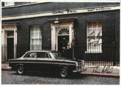 David Cameron, Gordon Brown, Tony Blair, John Major signed 12 x 8 colour photo of 10 Downing