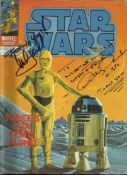 Mark Hamill & Anthony Daniels, Joe Sinnott signed Marvels Comic Star Wars. Daniels is dedicated to