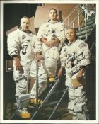 Frank Borman signed Apollo 8 Crew photo dedicated to Tunny, scarce Good condition