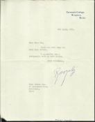 Robert Morley typed signed letter 1968 thanking the sender for a kind letter. Scarce autograph-