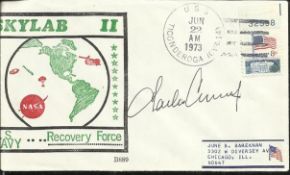 Charles Conrad the Apollo 12 Moonwalker signed 1973 Skylab II USS Ticonderoga cover Good condition