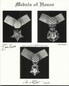 Jim Swett, Van Barfoot, Joseph Rodriguez all CMH US Medal of Honor winners signed on a 10 x 8