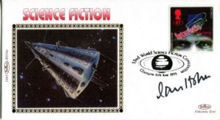 SIR IAN HOLM: Benham Science Fiction small silk cover signed by actor Sir Ian Holm who starred in