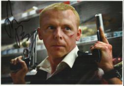 Simon Pegg Colour 8x12 photo from the excellent comedy Hot Fuzz, autographed by actor, comedian