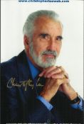 Christopher Lee Colour 6x4 portrait photo signed by the legendary actor Christopher Lee. Signed in