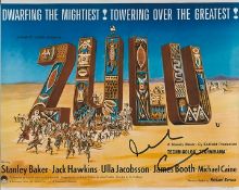 ZULU: 8x10 photo signed by Michael Caine. Good condition