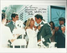David Hedison as Felix Leiter signed 10 x 8 colour James Bond photo, inscribed to Wally & added