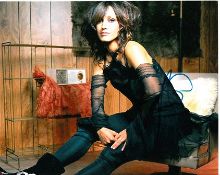 Jennifer Beals 10x8 c photo of Jennifer star of Flashdance, signed by her in NYC, Tv upfronts