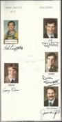 Dick Scobie Embossed Space Shuttle Challenger 41-C with attached small photos of the crew. Each crew