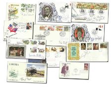 Signed First Day Cover collection. Multi-signed legends FDC nice 1995 Shakespeare`s Globe FDC signed