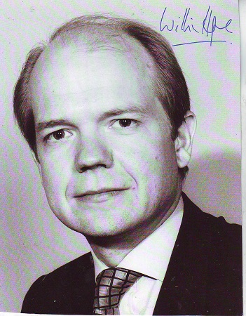 William Hague Black and white 8x10 cardstock photograph autographed by current First Secretary of
