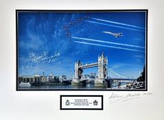 Concorde Golden Jubilee signed limited edition mounted photo. Stunning 23 x 18 inch presentation