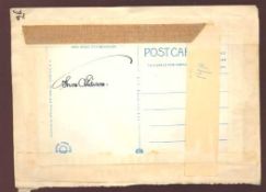 Thomas Edison signed to reverse of a colour Asheville Post card Company postcard of his Winter
