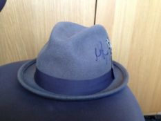 Al Pacino Replica Signed Hat from the Godfather 2 Grey Wool Fedora Autographed and Obtained London