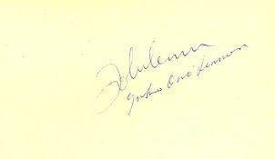 John Lennon & Yoko Ono signed white card. Cracking pair of autographs which have been