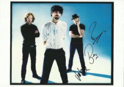 Biffy Clyro Superb colour 8x12 photograph signed by all three members of Scottish rock band Biffy