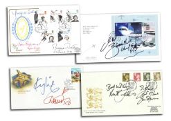 Signed Cover Collection in Blue Album Ten covers some multiple signed includes Jeremy Brett, Chris