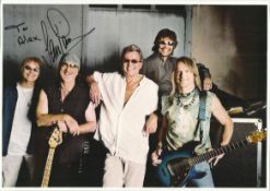 Ian Paice Colour 8x12 photograph of the band Deep Purple autographed by drummer and founding