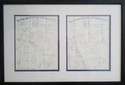 1960s Chelsea Signed presentation. Two autographed Chelsea FC letterheads signed by 28 legends,