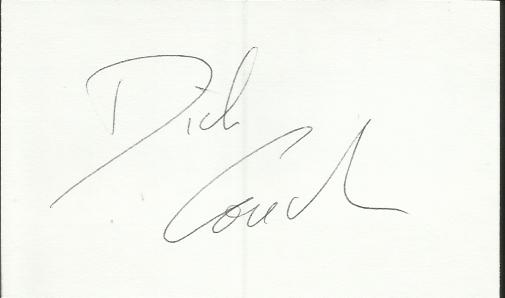 Dick Couch, Small index card autographed by Dick Couch, who served in the Vietnam War as one of