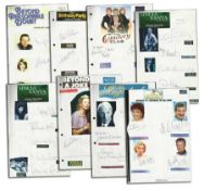 TV, Film Entertainment Collection 2. 28 Multisigned cast sheets with over 110 autographs. Cast of
