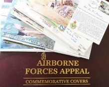WW2 RAF VIP signed covers in Red Airborne Forces logoed Album. 30+ Special signed covers some with
