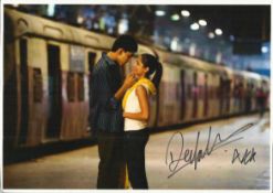 Dev Patel Lovely colour 8x12 photograph from the Oscar winning film Slumdog Millionaire, autographed