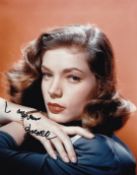 Legendary Actress Lauren Bacall Signed 8x10 Photo-Obtained New York 2013. Good Condition