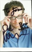 Stephen Merchant, Colour 6x4 portrait dedicated and signed by comedy writer Stephen Merchant, who