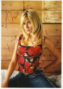 Sienna Miller. Colour 8x12 portrait photograph dedicated and signed by actress and model Sienna