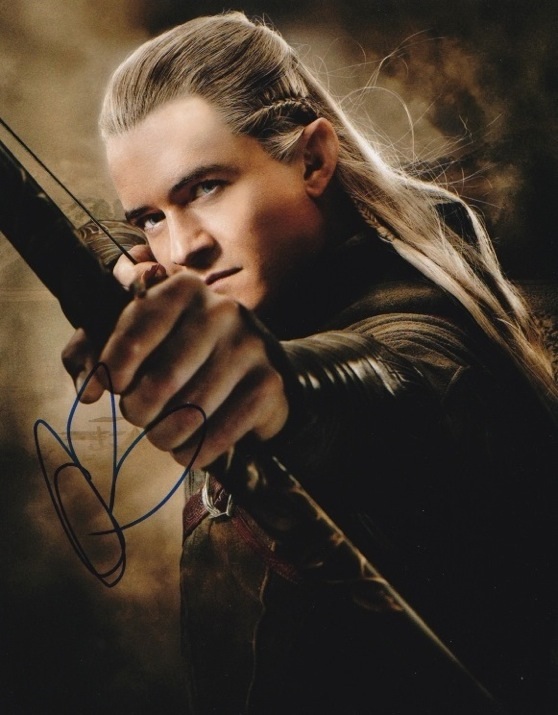 Orlando Bloom as Leoglas from the Hobbit Movie Trilogy-Obtained Los Angeles 2013. Good Condition