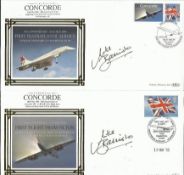 Mike Bannister signed collection of 12 Benham 2006 Farewell to Concorde covers in nice album. Each