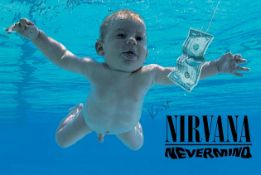 Krist Novoselic signed Massive 62cm x 90cm colour poster of the album cover for legendary grunge