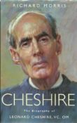 Leonard Cheshire VC signature piece fixed to the title page of his Biography hardback book Cheshire.