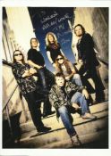 Iron Maiden Colour 8x12 photograph of Iron Maiden autographed by drummer Nicko McBrain. Good