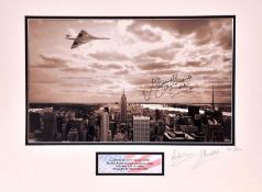 Concorde over New York signed limited edition mounted photo. Stunning 23 x 18 inch presentation of