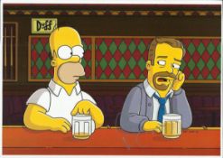 Ricky Gervais Superb colour 8x12 photograph from the Simpsons-the episode which featured Ricky