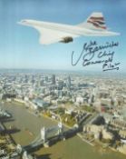 Concorde over London Bridge signed by Mike Bannister 10 x 8 colour photo. Stunning image