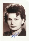 Valentina Tereshkova signed 10x8 b/w photo. Good condition