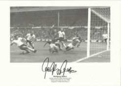 Wolfgang Weber signed 8x12 b/w photo Goal scorer against England in final. Good condition