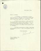 Jo Grimond TLS to request for meeting. 19/3/59. British politician leader of the Liberal Party from