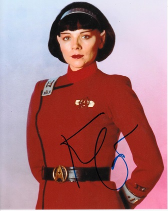 Kim Cattrall 8x10 c photo of Kim from Star Trek, signed in NYC, Sept, 2014 . Good condition