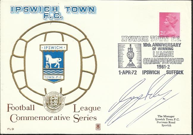 Ipswich town 1/4/72 F L Commen cover ( FL9) signed by George Burley (player and manager) Good