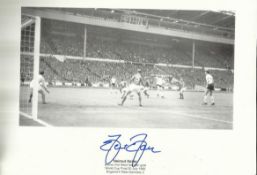 Helmut Haller signed 8x12 b/w photo.? Goal scorer against England in 1966 final. Good condition