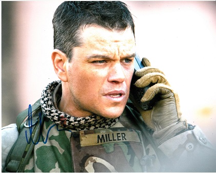Matt Damon 8x10 c photo of Matt Damon star of the Bourne Films, signed in NYC . Good condition
