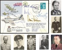Top German WW2 VIPs signed Flying Fortress FDC signed Major General Gerhard Barkhorn, Dr Albert