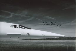 Neil Britton signed 12 x 8 colour Concorde photo.